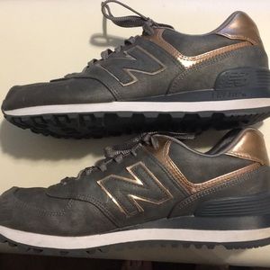 Rose Gold and Grey sparkle New Balance 574